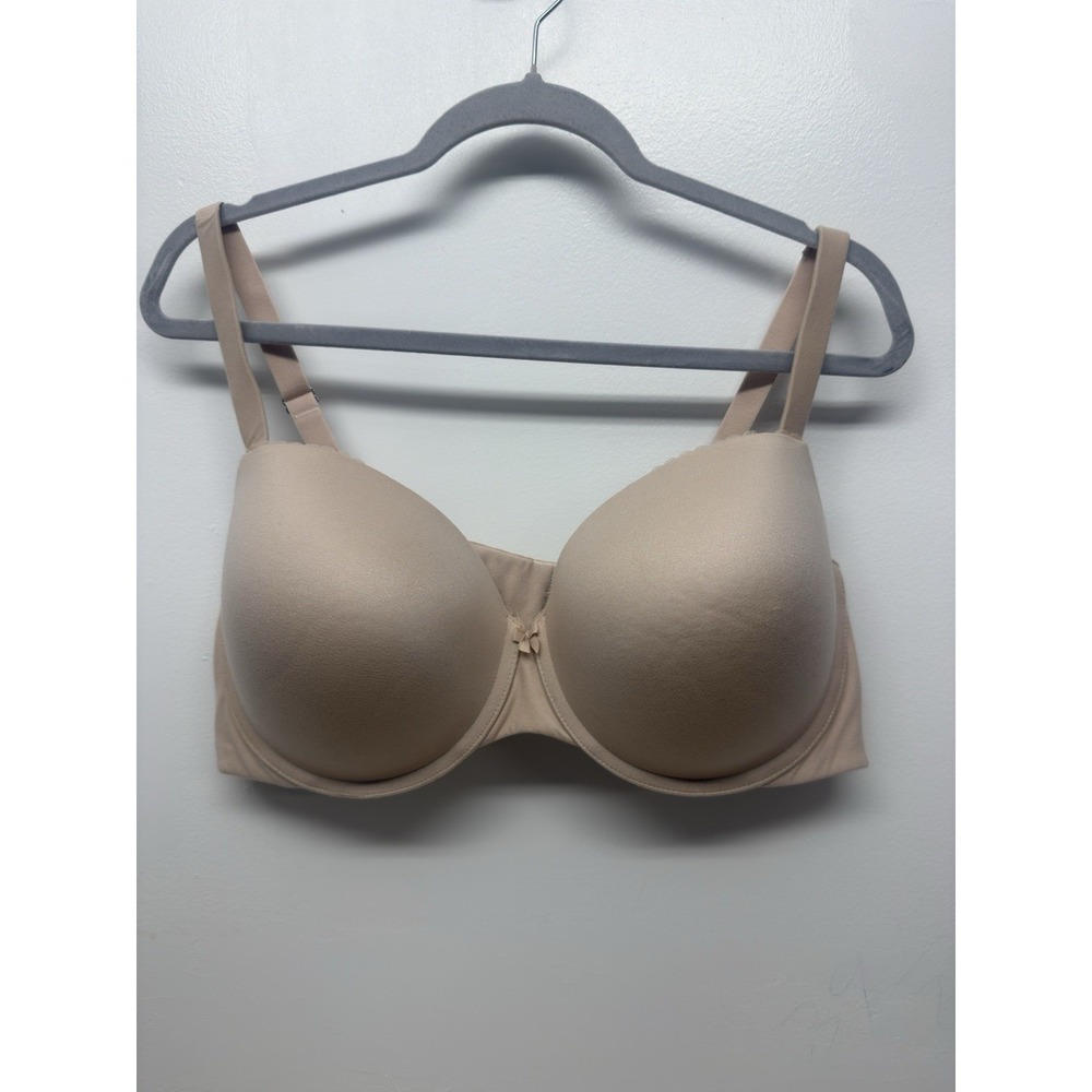 Torrid 46C Bra Beige Curve Demi Underwire Back Closure Memory‎ Foam Cups New #22
